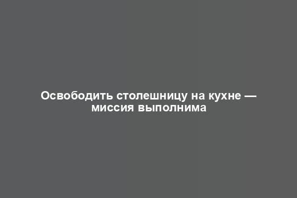 Освободить столешницу на кухне — миссия выполнима